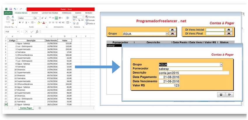 Software Excel Sistema